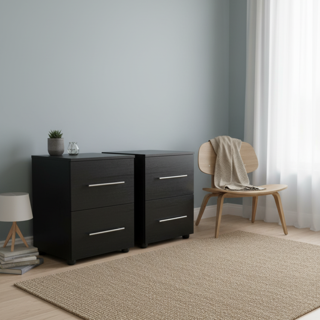 2x Bedside Pedestals